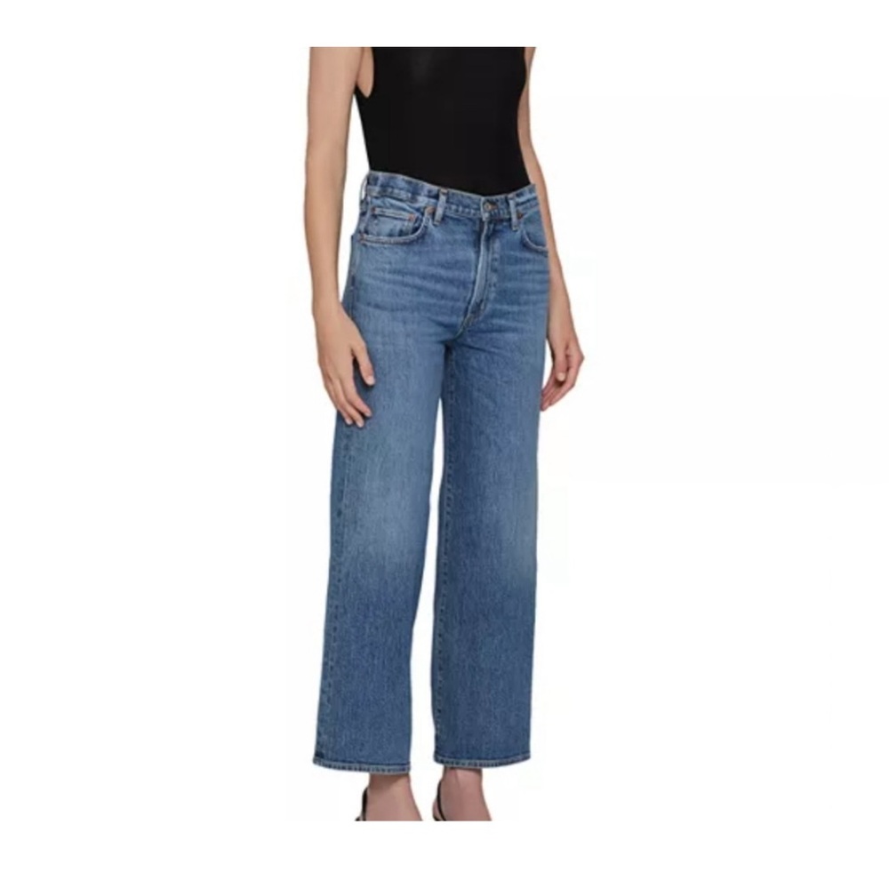 NWT Agolde Harper Crop Mid Rise Relaxed jeans in moor color